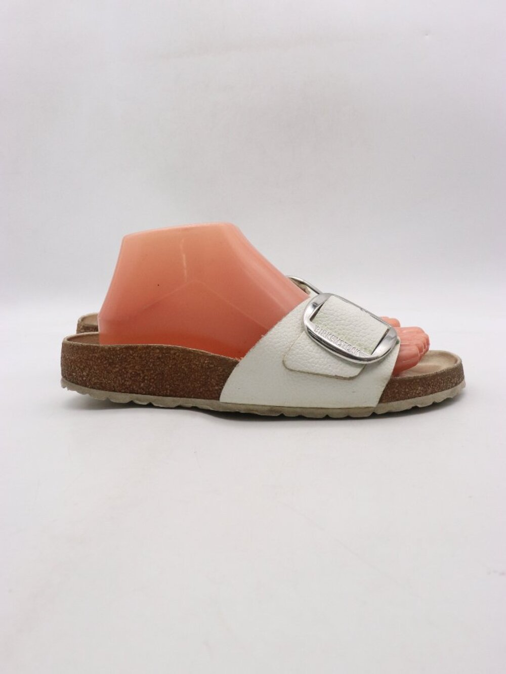 Birkenstock Madrid Big Buckle Sandals Women's Size 9 EU 40 White Leather Sandal